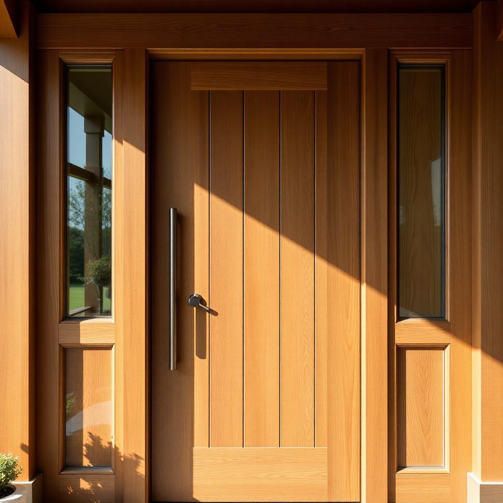 Maßgefertigte Haustür aus Holz